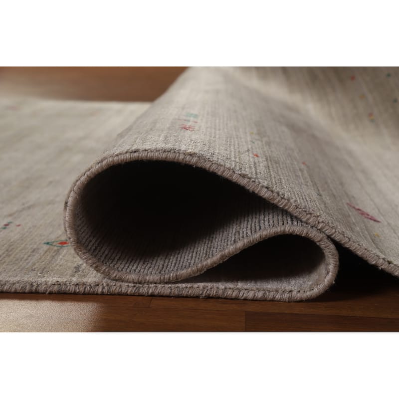 Hand Knotted Oriental 100% Wool Carpet Tribal Animal Pictorial Multi-Colored Gabbeh Area Rug - 8' 1'' X 5' 2''