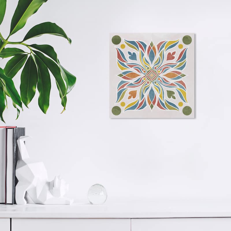 Wynwood Studio Canvas Abstract Floral Bouquet Green and Bohemian & Eclectic Wall Art Canvas Print - 12 x 12