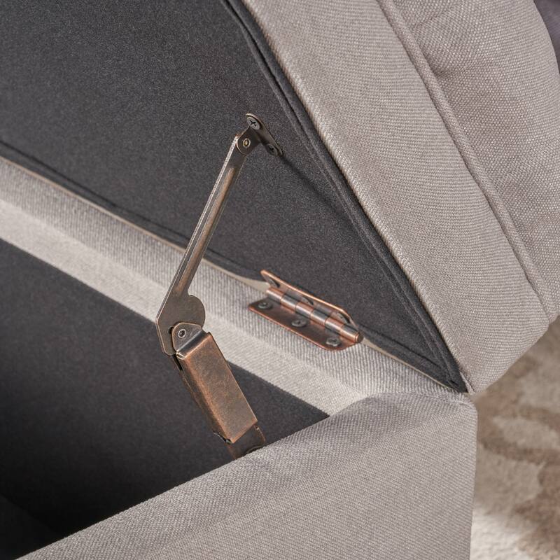 Bedroom End of Bed Bench Indoor Bench Corridor Bench with Flipping Lid, Upholstered Storage Bench with Safety Hinges