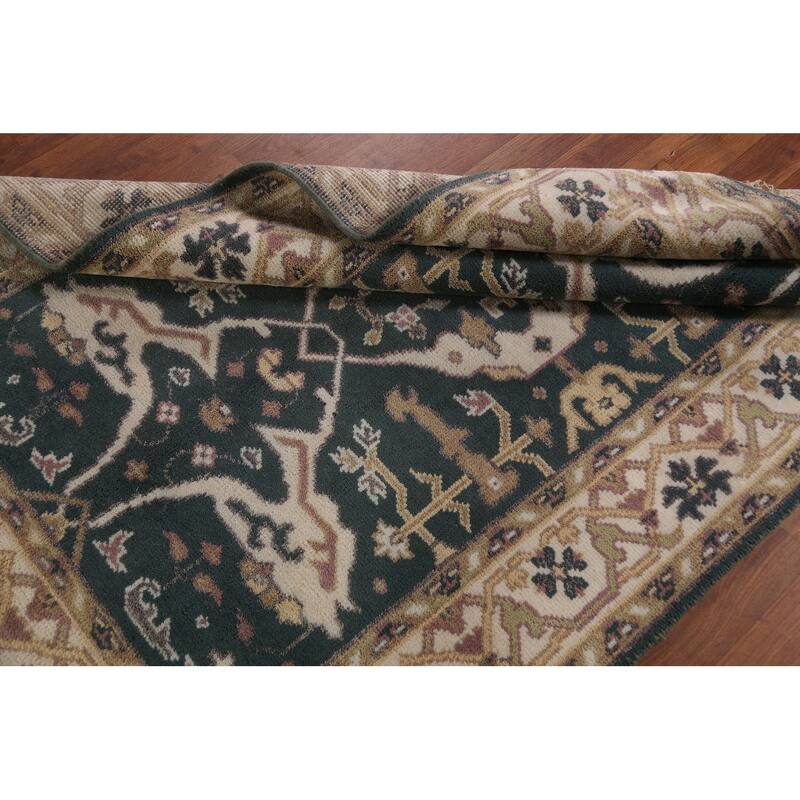 Oushak Indian Area Rug Handmade Wool Carpet - 4'2"x 6'1"
