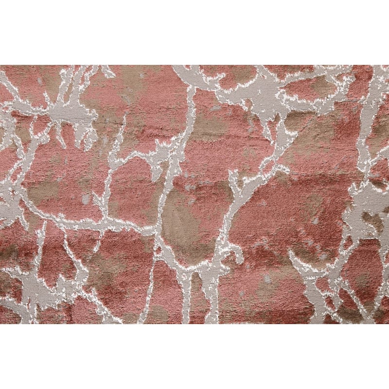 Abstract Transitional Turkish Oriental Rug Contemporary Carpet