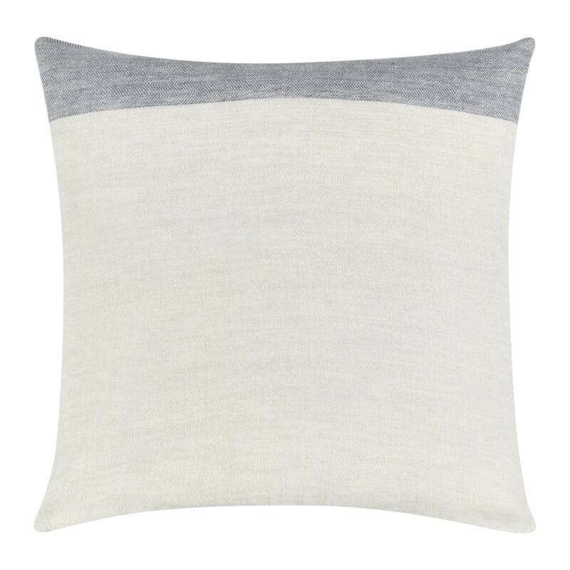 Villa by Classic Home Fairbanks 22" Blue Belgian Linen Throw Pillow