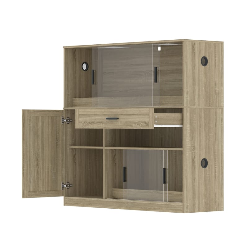 Reptile Cabinet Reptile Enclosure Cabinet with Tempered Glass Sliding Doors