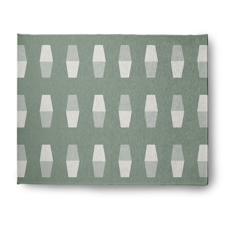 Bowling Pins Nautical Indoor/Outdoor Rug - Sage - 8' x 10'