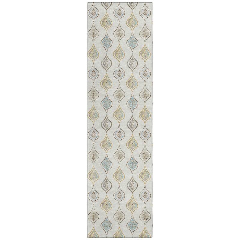 Machine Washable Indoor/ Outdoor Casual Greenwood Chantille Rug