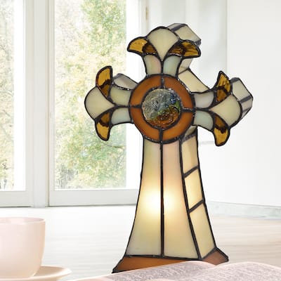 Cross Tiffany Accent Table Lamp