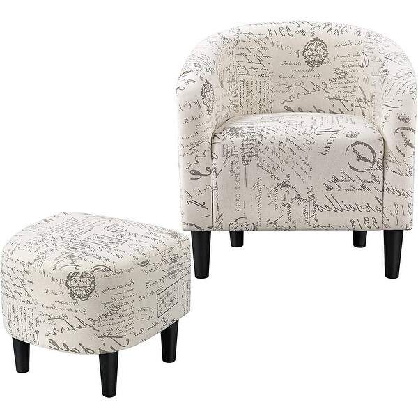 French chair with hotsell ottoman