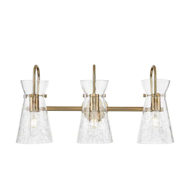 Innovations Lighting Nicole - 3 Light 24" Bath Vanity Light - Clear Shade - Champagne Bronze