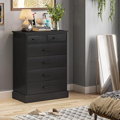Dresser for Bedroom, 6 Drawers Wood Storage Tower Clothes Organizer