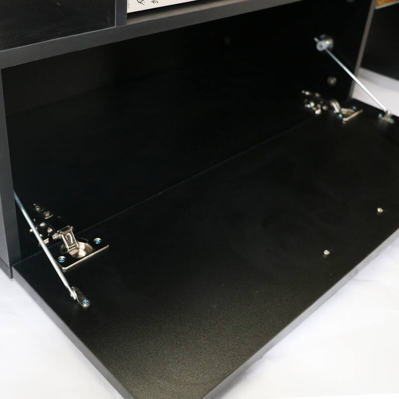 Modern 51-Inch TV Stand with RGB LED Lights and Remote Control for 55-Inch TVs - Scratch-Resistant and Waterproof.