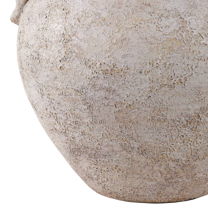 Terracotta Vase Handcrafted Double Handles Timeless Decorative Accent