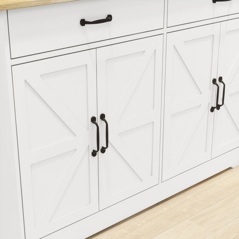 47.95" Farmhouse Style Sideboard Buffet Cabinet,Storage Cabinet with 2 Drawers and 4 Doors
