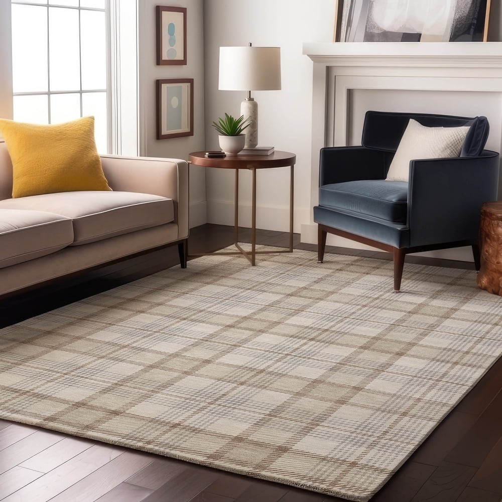 Premium Washable Super Soft Plaid Mayfield Rug