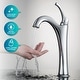 preview thumbnail 5 of 32, Kraus 3-in-1 Set White Round Ceramic Vessel Sink Arlo Faucet w/ Drain