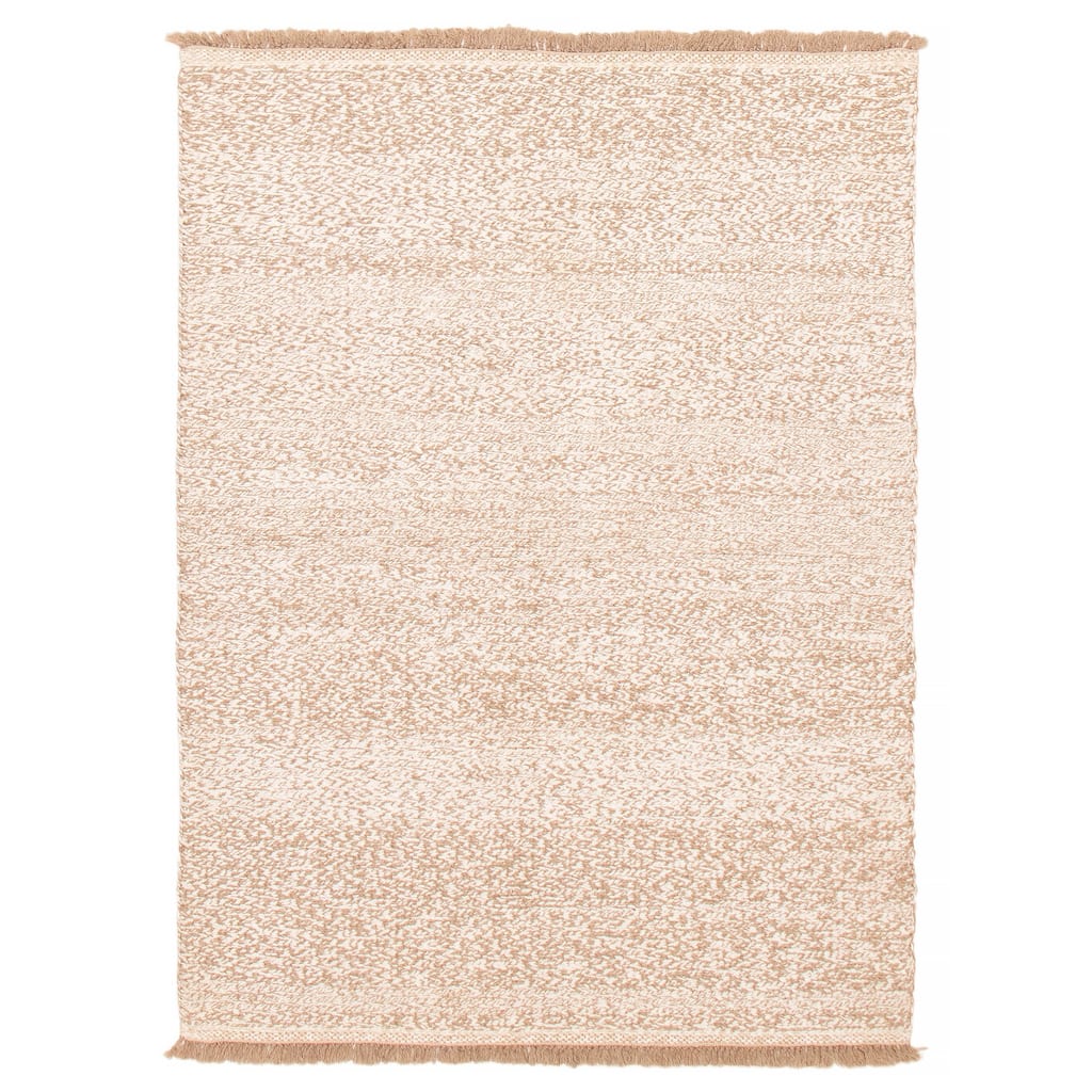 ECARPETGALLERY Flat-Weave Ankara Ivory Wool Kilim - 4'11 x 6'8