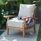 preview thumbnail 9 of 14, Cambridge Casual Leon Teak Patio Club Chair with Cushion Beige