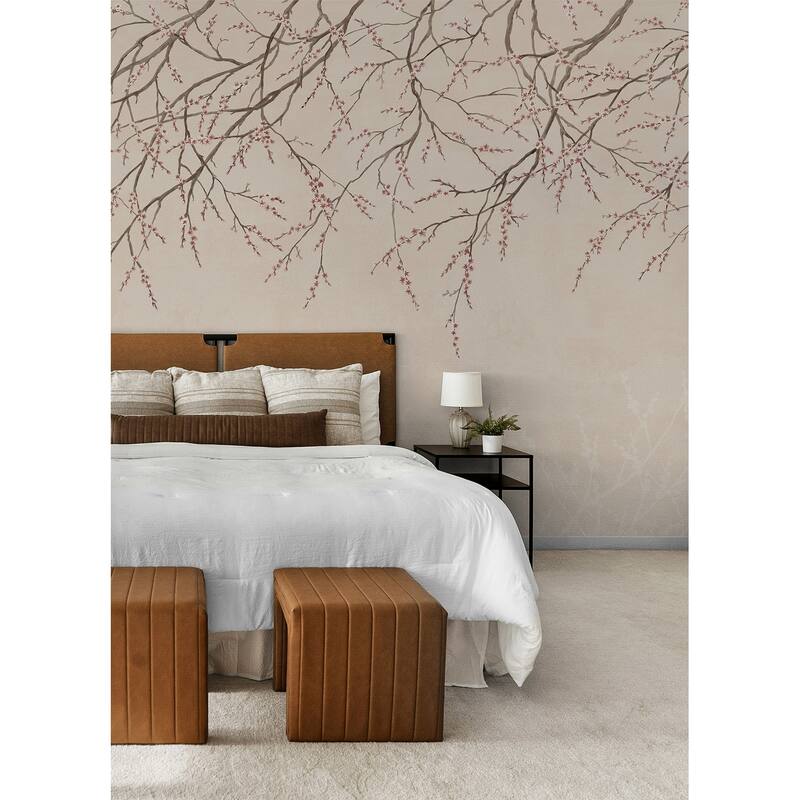WallPops Scott Living Hanami Pink Self Adhesive Mural - N/A