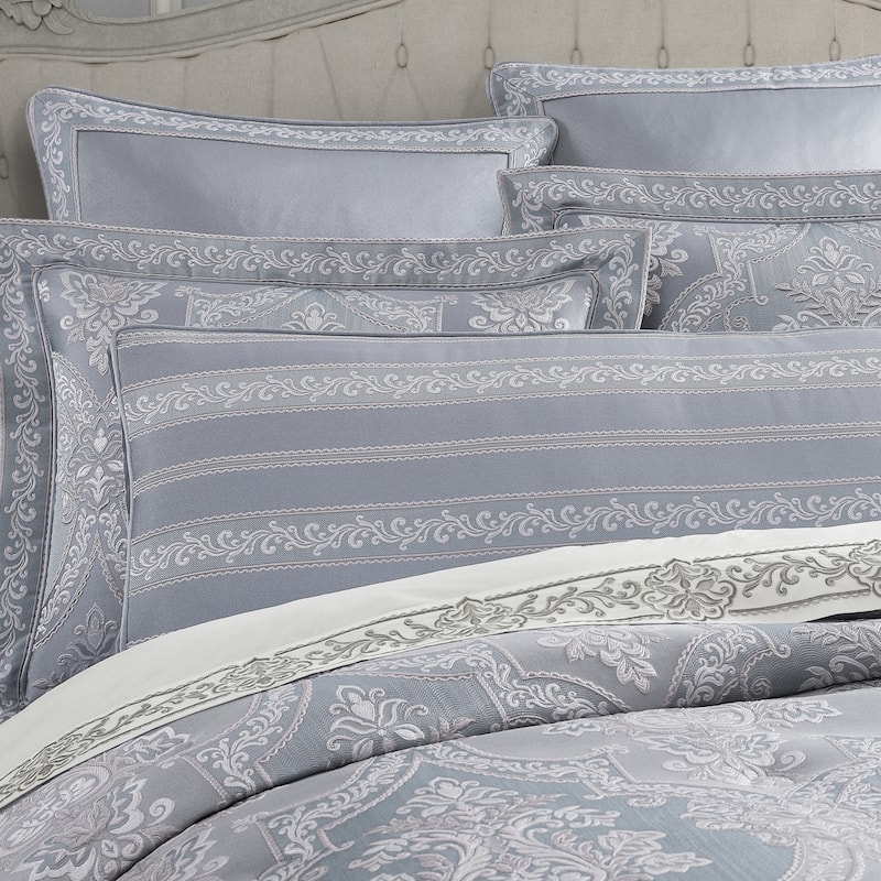 J. Queen New York Sondra Powder Blue Bolster Decorative Throw Pillow - Accent - Polyester - Powder Blue