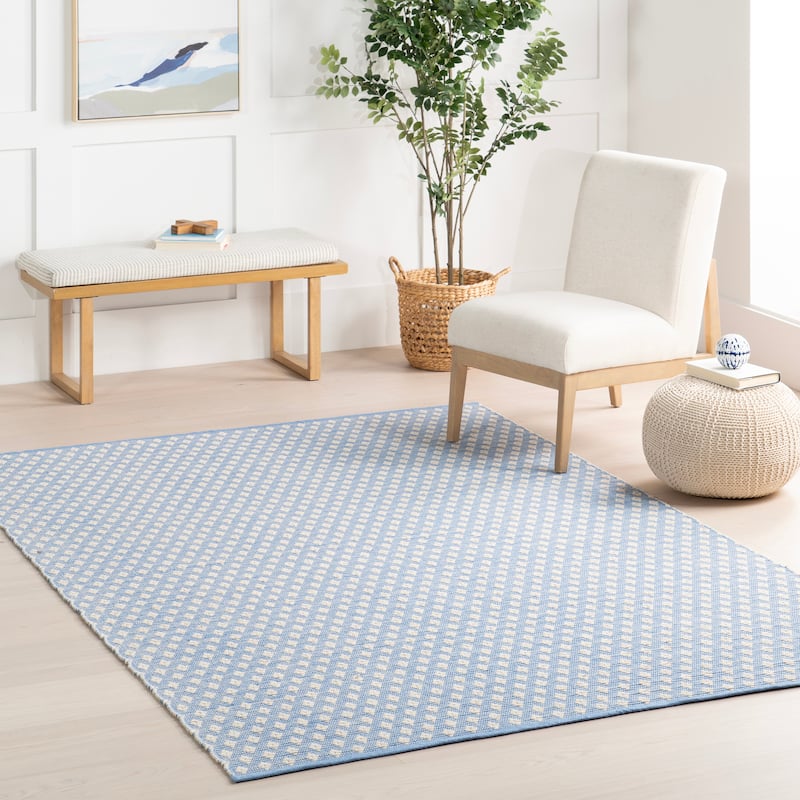 Home Conservatory Dainty Diamond Handwoven Cotton Area Rug