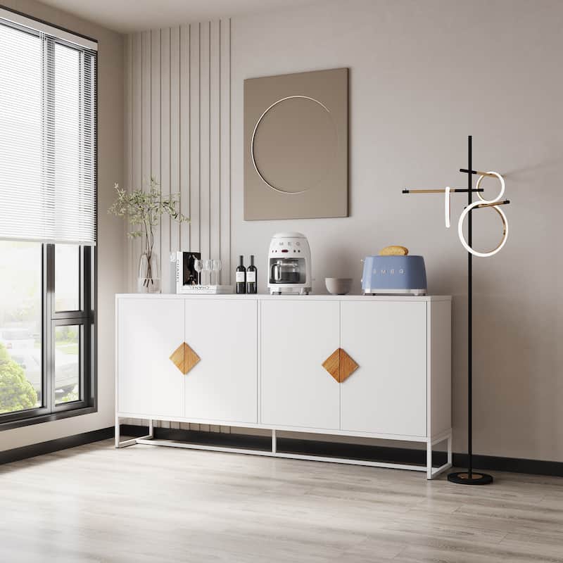 double storage sideboard - White