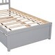 preview thumbnail 21 of 23, Twin Size Wooden Platform Bed Frame with Trundle Bed & Headboard
