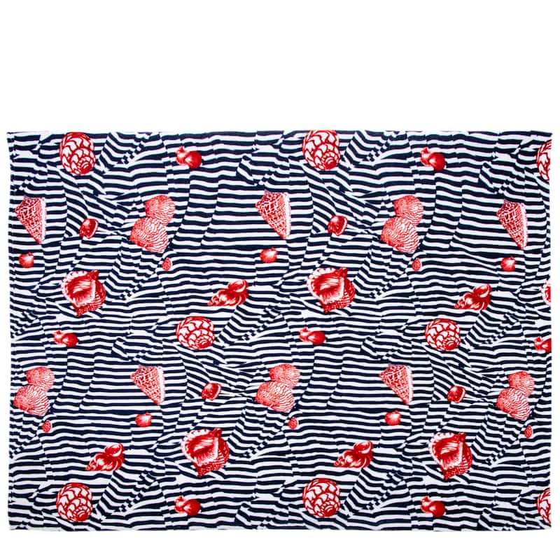 Dolce & Gabbana Stripes and Seashells Beach Towel - 76 x 48 in