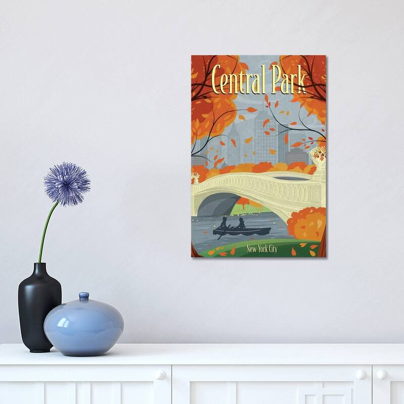 iCanvas "Central Park" by Old Red Truck Canvas Print - 18x12x1.5