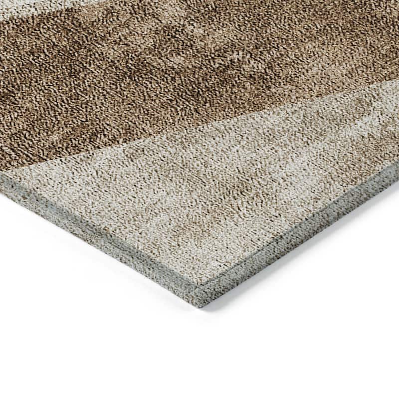 HomeRoots Geometric Transitional Rectangle Outdoor Rug