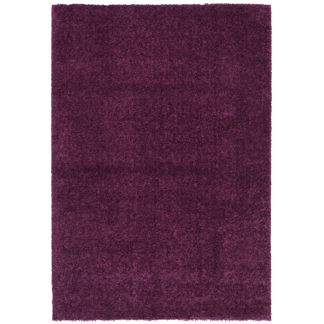 SAFAVIEH August Shag Solid 1.2-inch Thick Area Rug - 4' Square - Purple