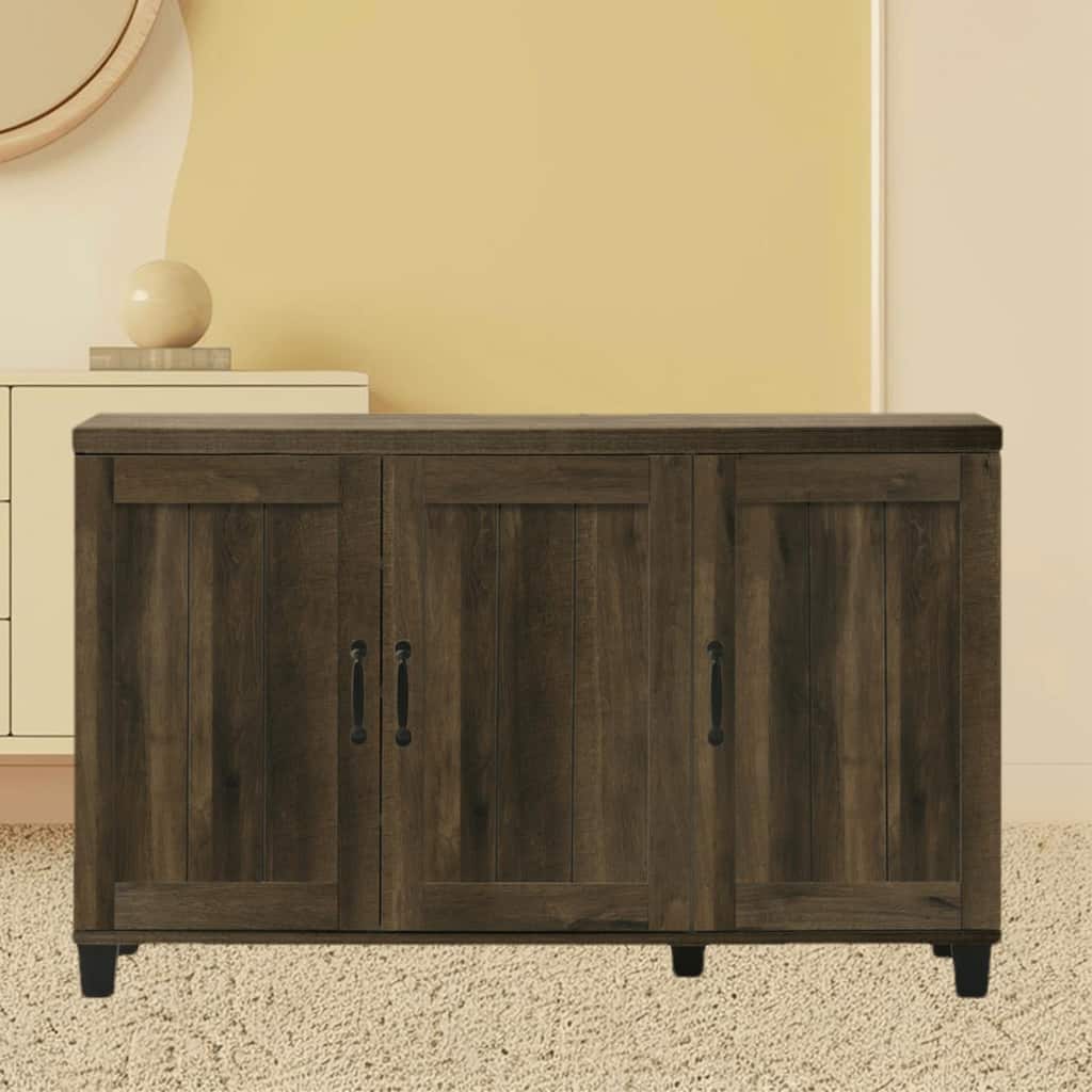 Freestanding Shoe Rack Cabinet with 3 Doors and 6 Adjustable Shelves, Ideal for Foyer, Hallway, and Entryway Organization