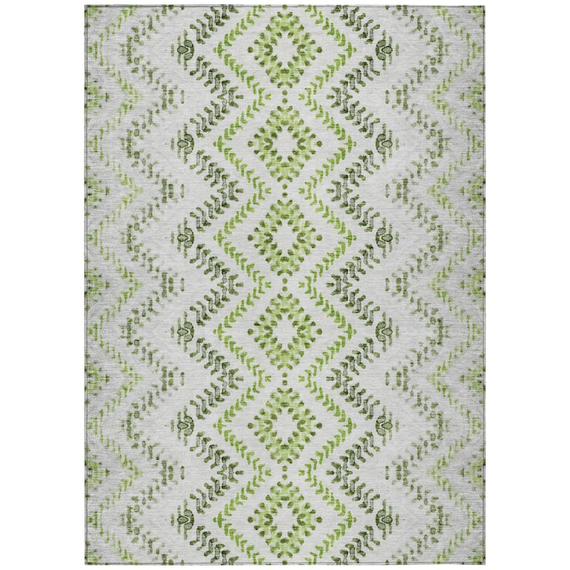 HomeRoots Geometric Transitional Rectangle Outdoor Rug
