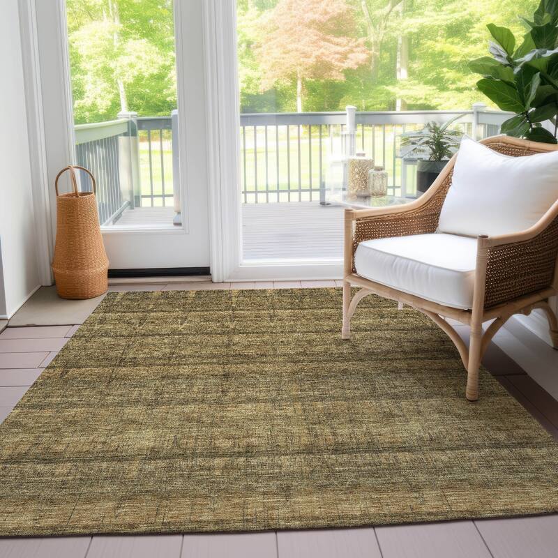 Machine Washable Indoor/ Outdoor Chantille Abstract Ombre Rug