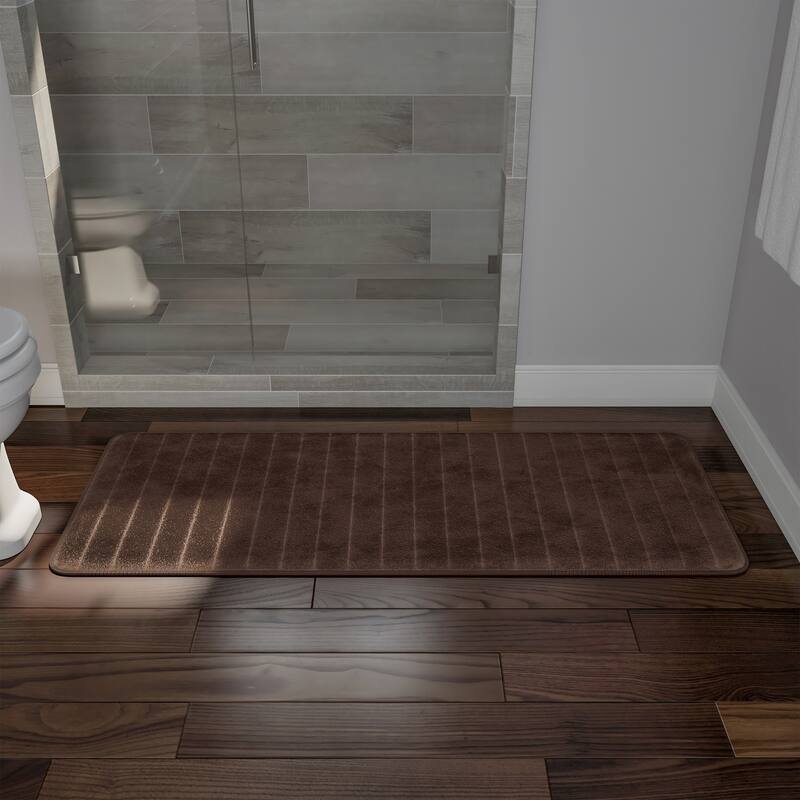 Oversized Bathroom Rug - Extra-Long Memory Foam Bath Mat with Nonslip Backing by Windsor Home