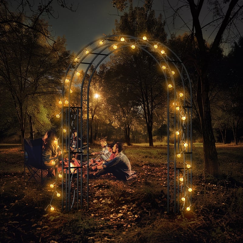 Heavy Duty Metal Garden Large Arch Arbor Trellis Wedding Ceremony Frame