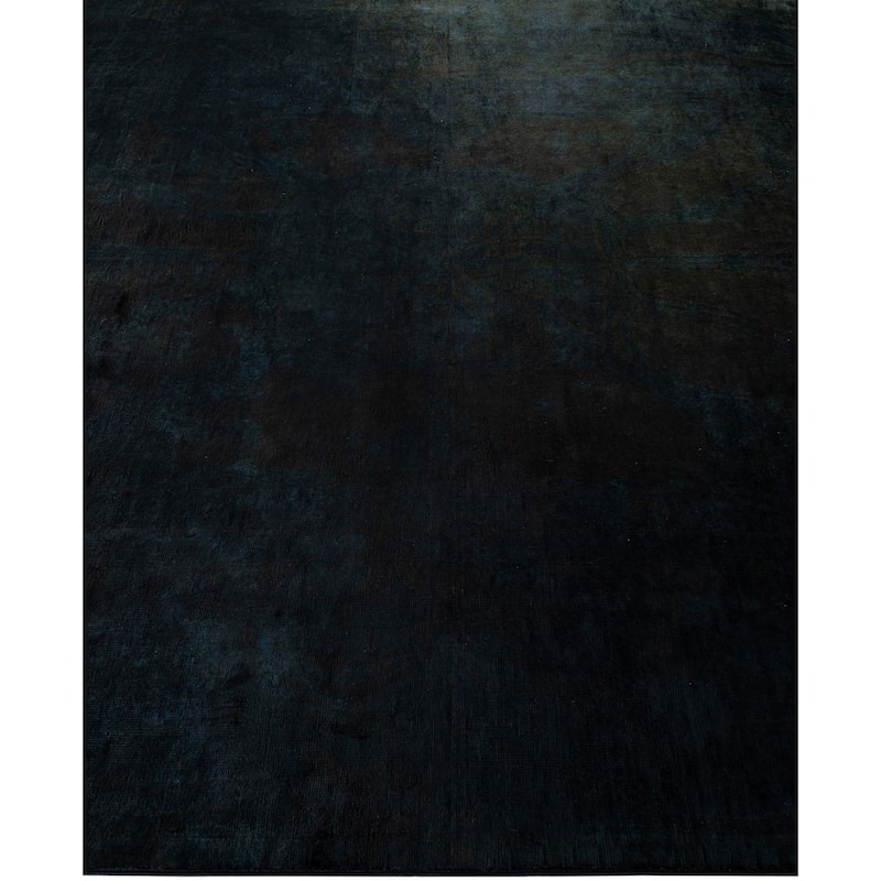 Overdyed One-of-a-Kind Hand-Knotted Area Rug - Black - 6' 3" x 8' 3"