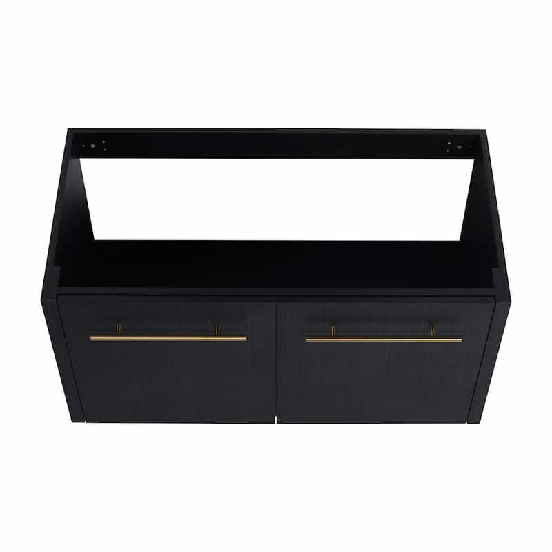 Wall-Mounted Bathroom Vanity with Thick-Edged Resin Basin Sink