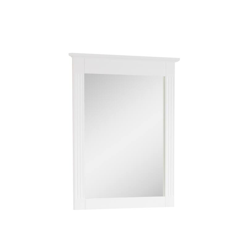 Morern 33"H x 26''W Wall-Mounted Rectangle Solid Wood Frame Mirror (Set of 2)
