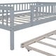 preview thumbnail 15 of 70, Wood Daybed with Trundle and Fence Guardrails