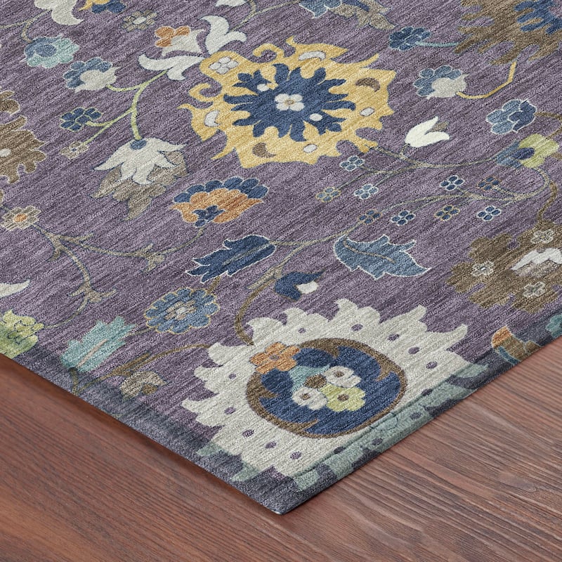 Machine Washable Indoor/ Outdoor Traditional Marci Chantille Rug