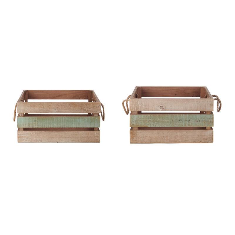 Elements Set of 2 Multi-Color Crates 13, 15 Inch