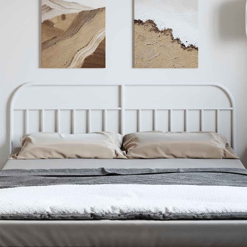 vidaXL 38.2 Inch Metal Headboard, Farmhouse Rustic Headboard Only