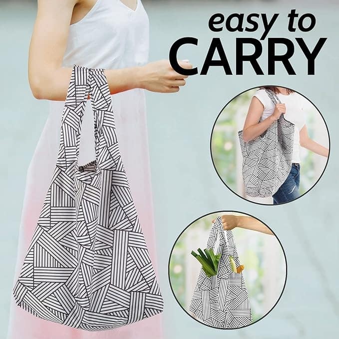 Zulay Kitchen 5 Pack 50 Pound Reusable Grocery Bags
