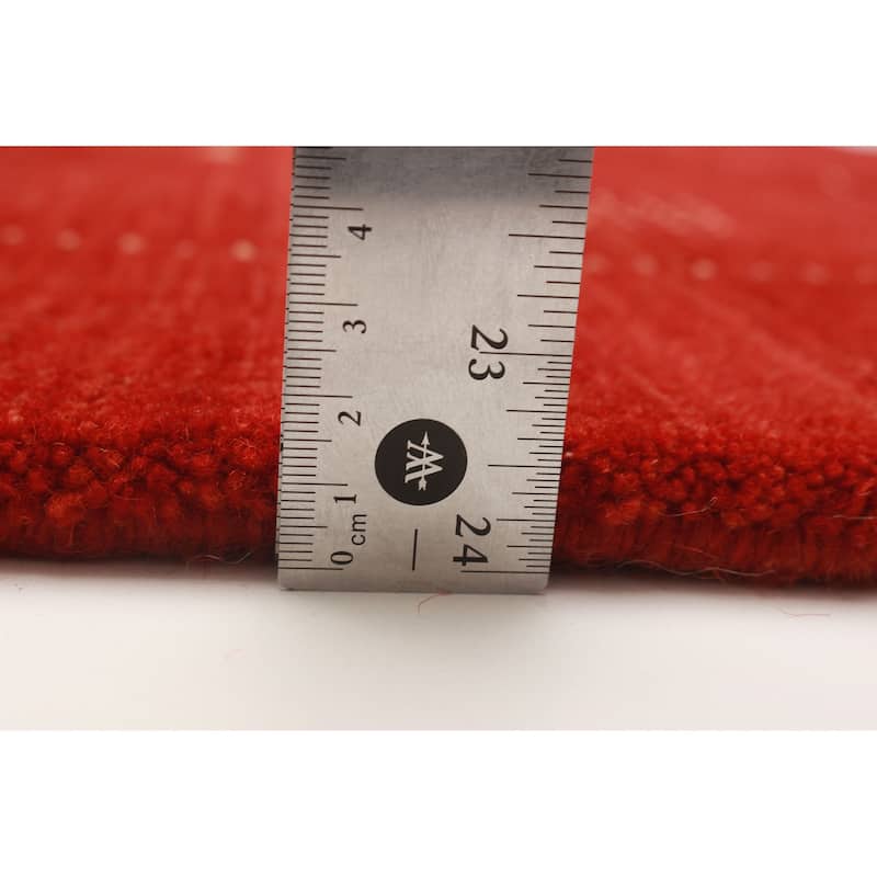 Kashkuli Gabbeh Red Rug 4'7" x 6'6" - 4'7 x 6'6