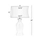preview thumbnail 7 of 5, SAFAVIEH Lighting 27.5-inch Clear Glass Table Lamp (Set of 2) - 17"x12"x28"