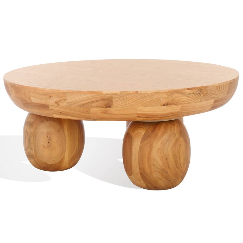 SAFAVIEH Couture Hayliette Round Wood Coffee Table - 38"W x 38"D x 15"H