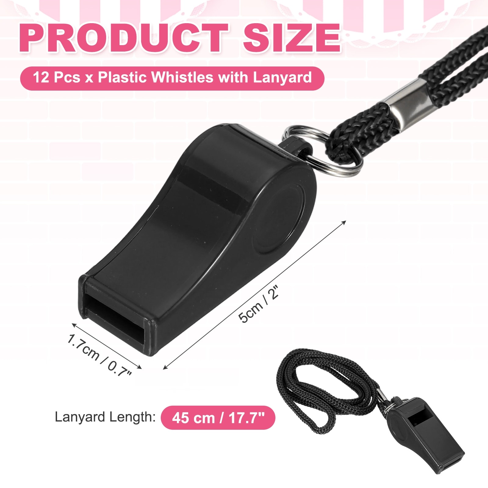 Whistles with Lanyard, Training Sports -Fitting for (Coaches/Referee/Outsides/Team Events)