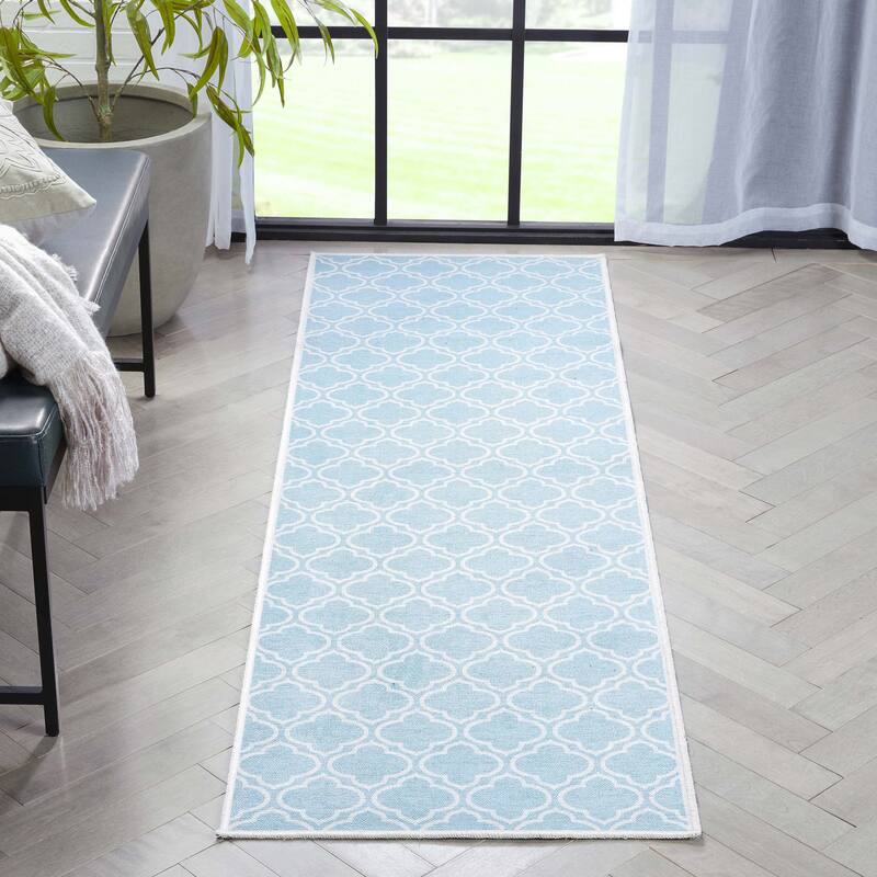 Well Woven Apollo Lattice Moroccan Machine Washable Area Rug