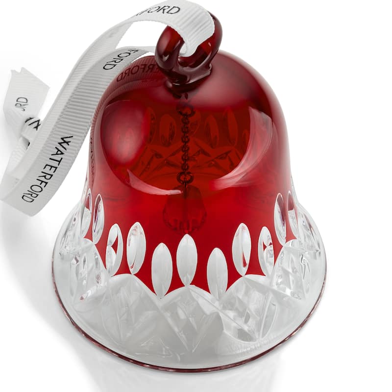 Waterford Lismore Bell Ornament, Red