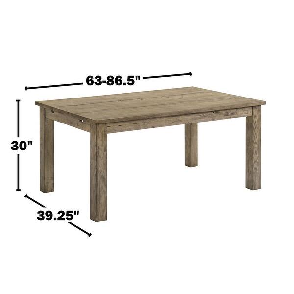 87-inch Solid Wood Extension Dining Table (Not Including Chair) - Oak ...