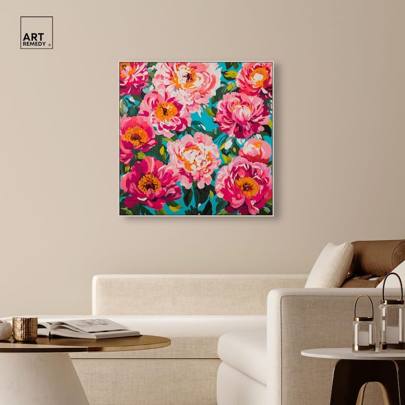 Maximalist Bloom Canvas by Art Remedy